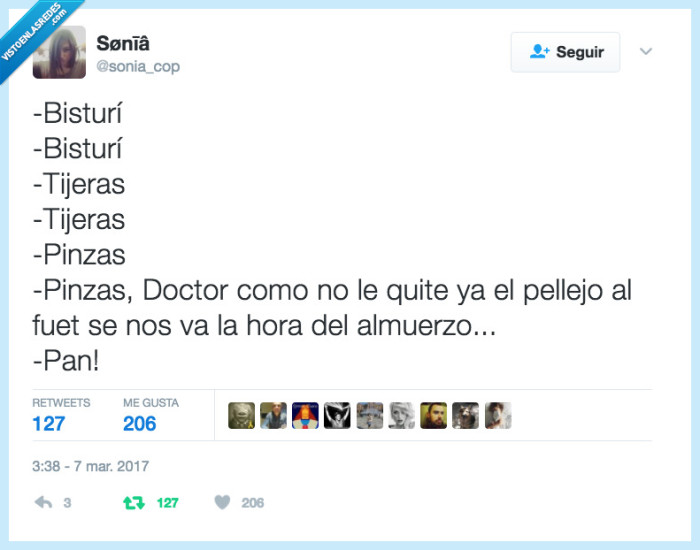 bistur&iacute;,cirujano,tijera,fuet