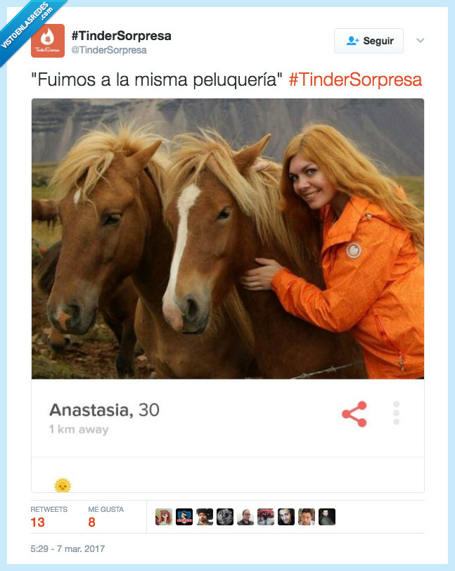 tinder,mujer,caballo