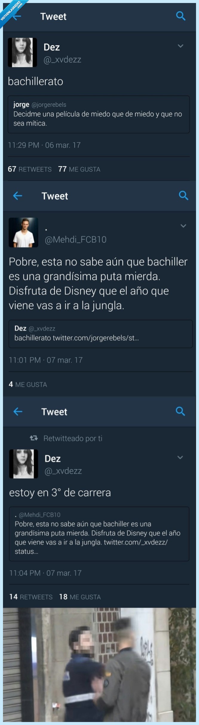 bachillerato,terror,universidad,zasca