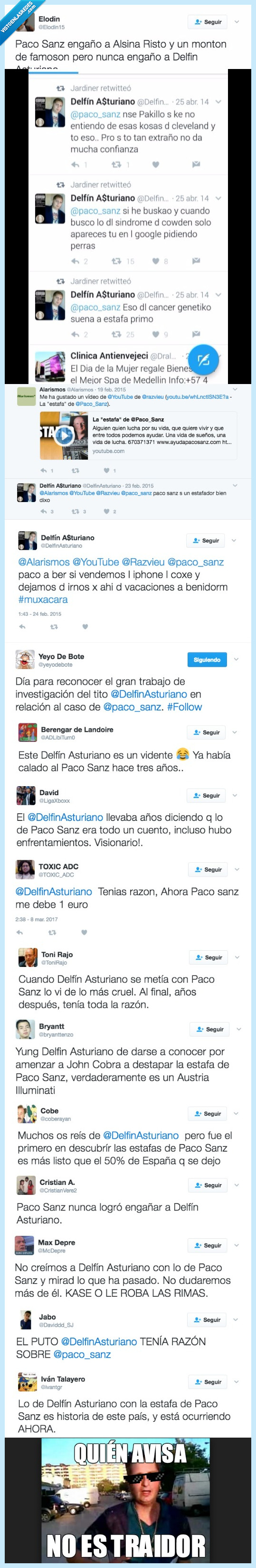Paco Sanz,Delfín Asturiano,redes