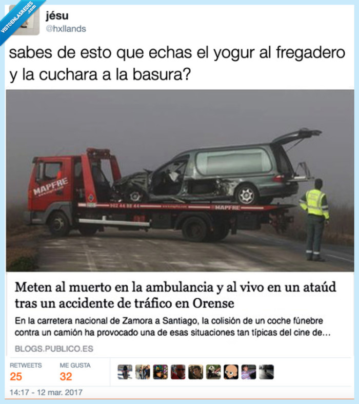 noticia,coche fúnebre,camión,estrellarse