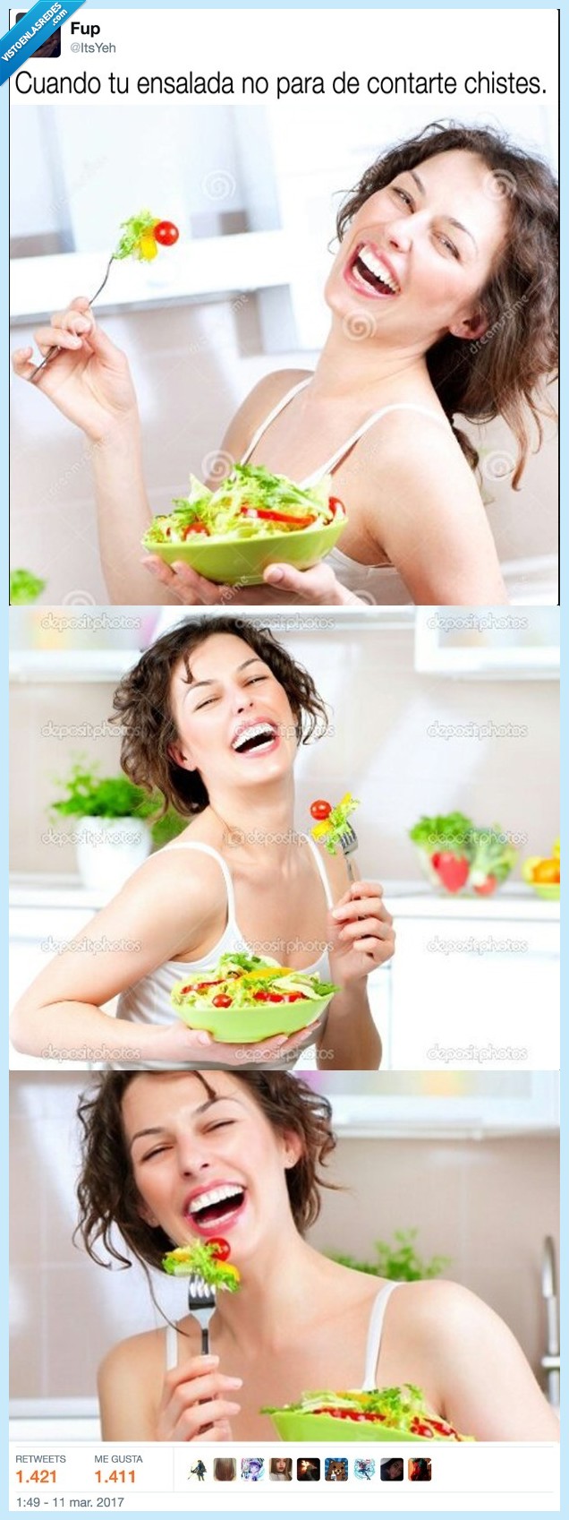 lechuga,partirse,risa