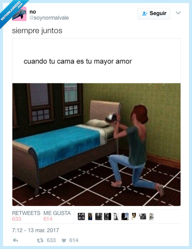 cama,sims,compromiso