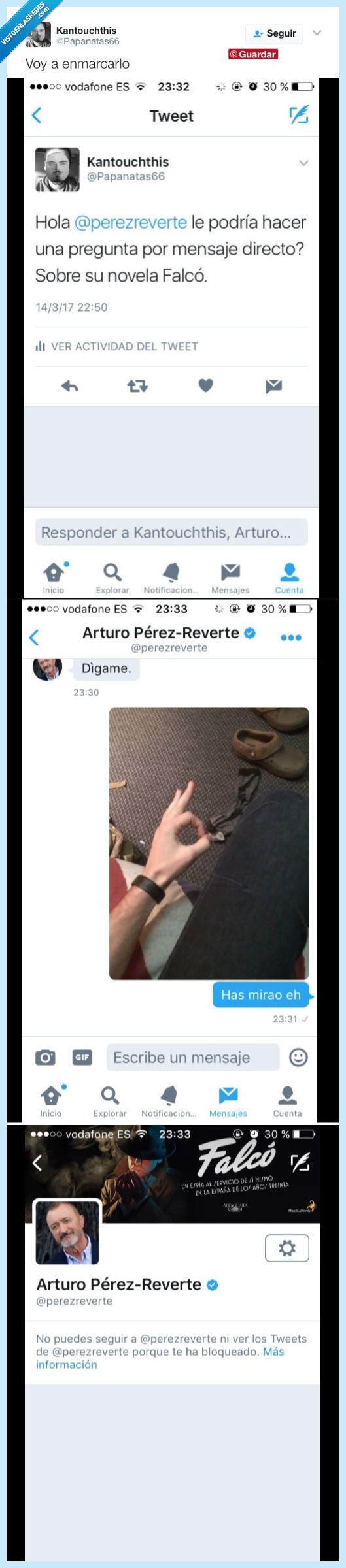 462718 - Arturo Reverte se corona como el pardillo de Twitter al caer en esta trampa por @papanatas66