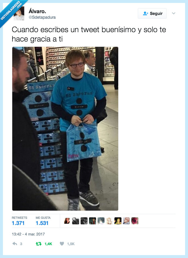 ed sheeran,idolatra,si mismo