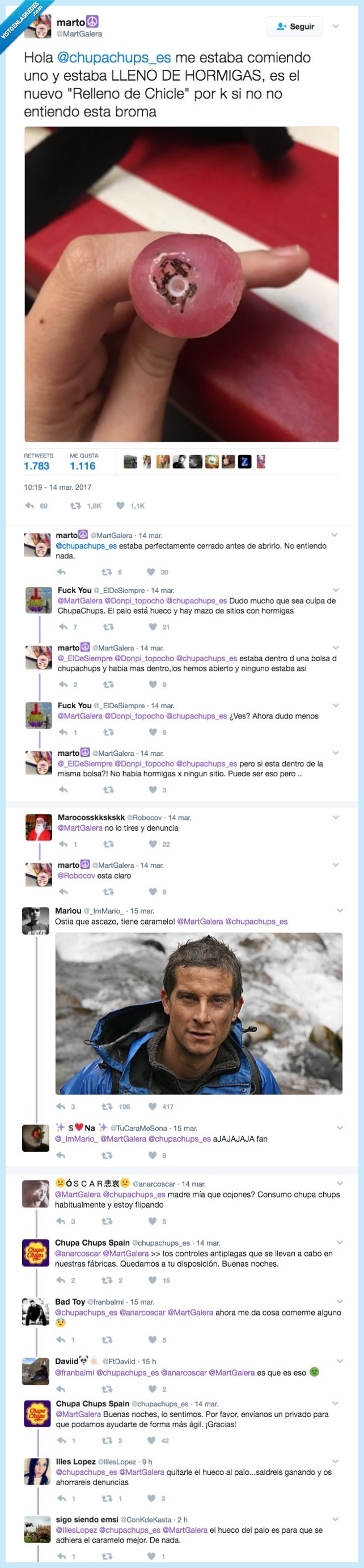 chupachups,volver,comer,vomitar