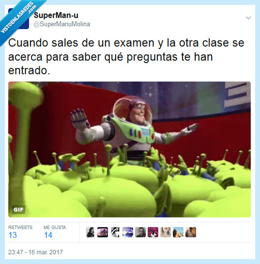 examen,buzz lightyear,toy story,preguntas