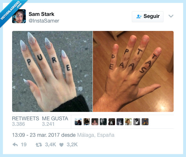 uñas,puré. machacar