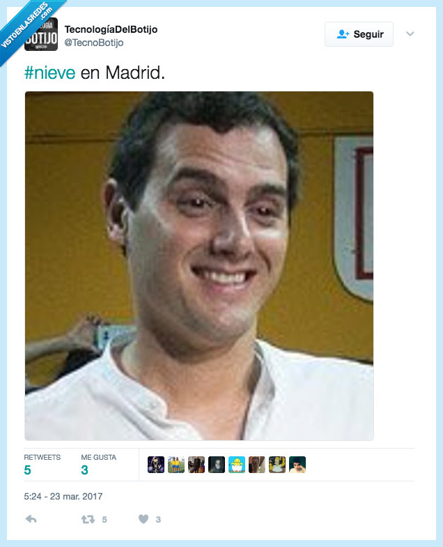 albert rivera,nieve,feliz