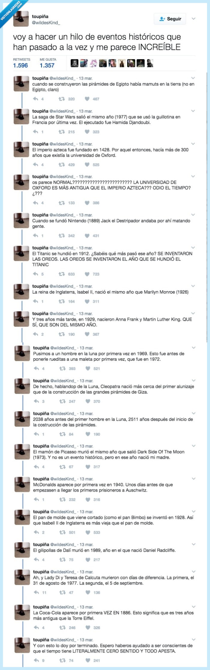 hilo,viral,espuma,sucesos a la vez