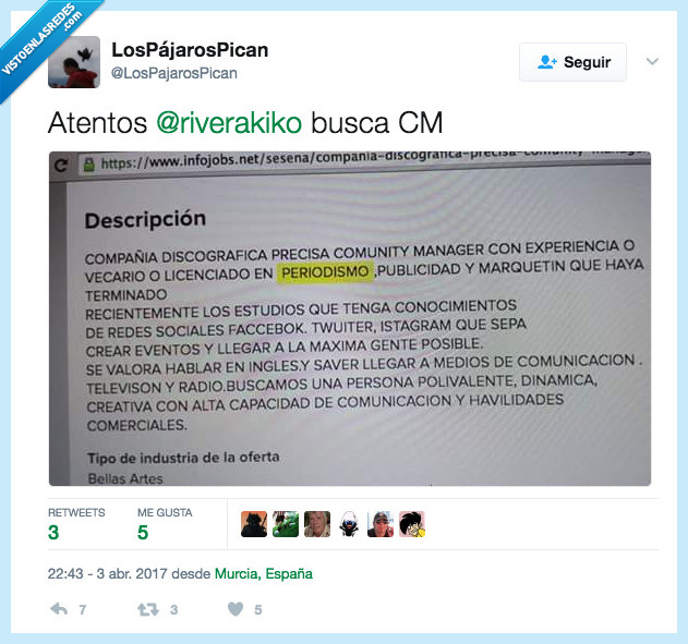 oferta,trabajo,descripción