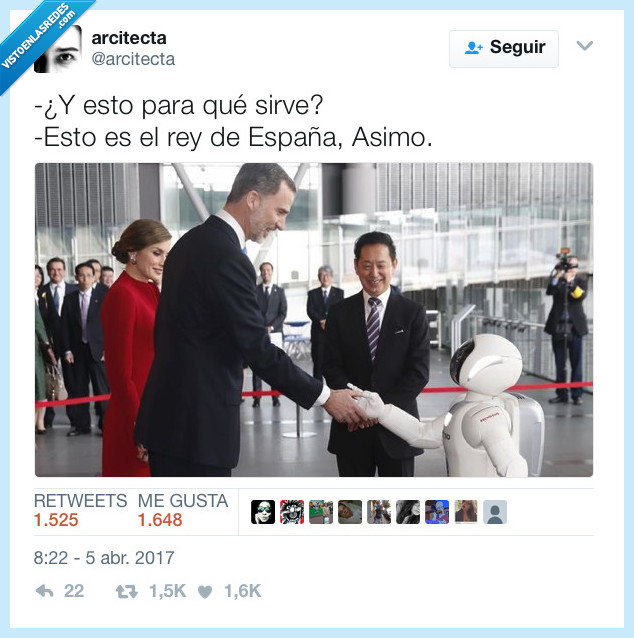 felipe,rey,reina,letizia,robot,japón