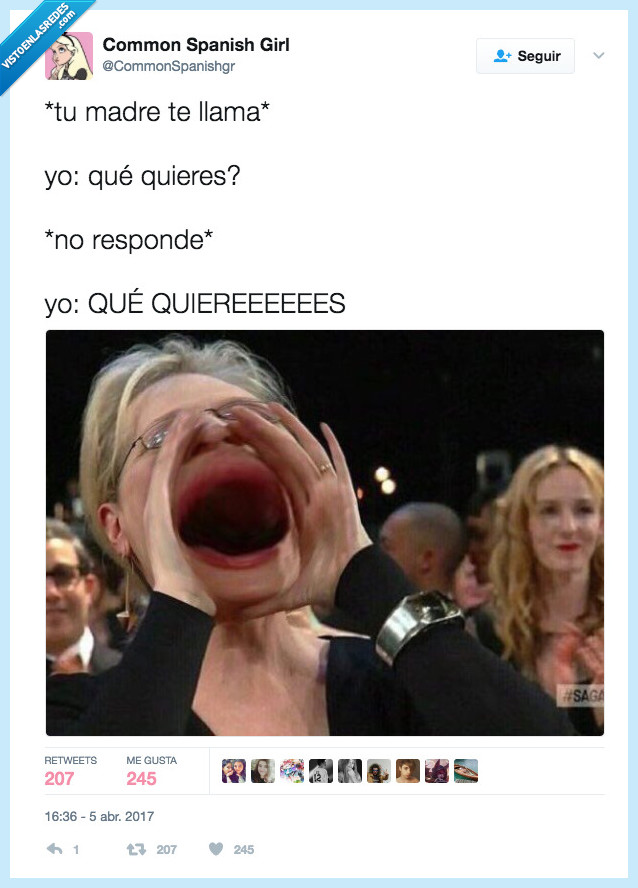 madre,venir,querer,responder