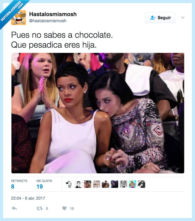 rihanna,kate perry,chocolate