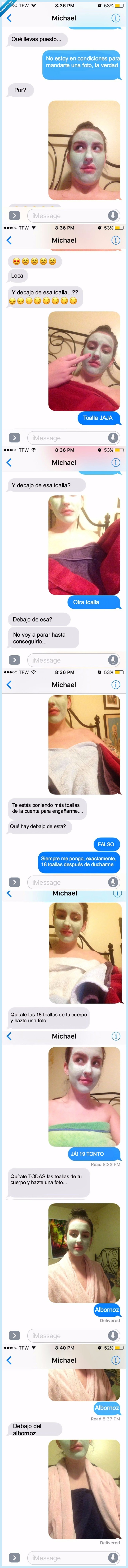 toalla,chica,poner,pedir