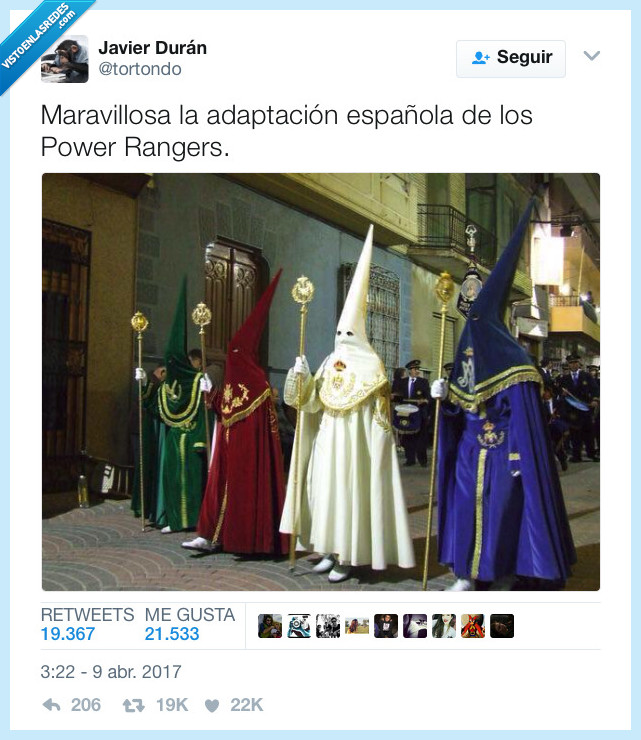 nazarenos,adaptación,power ranger