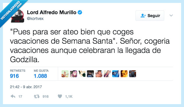 semana santa,vacaciones,llegada,godzilla