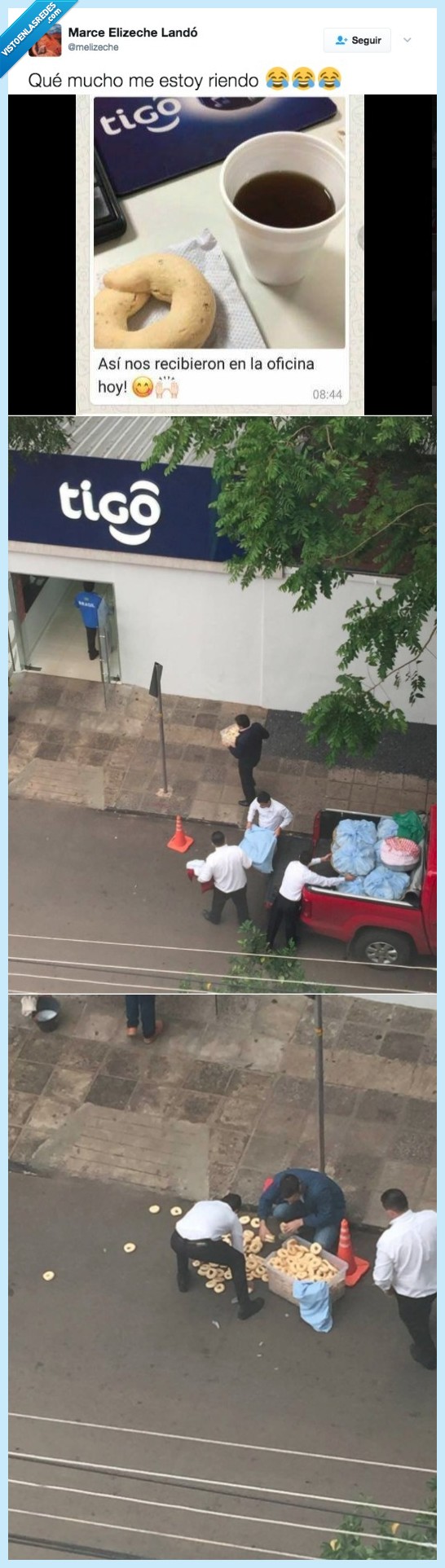 desayuno,oficina,rosquilla
