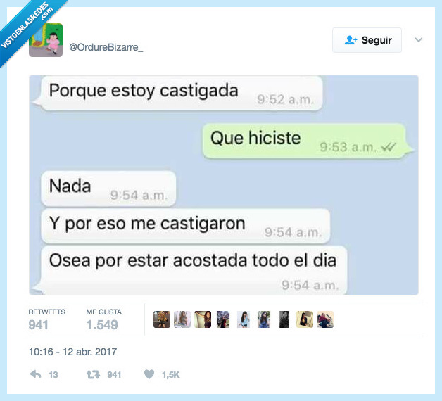 vagancia,acostar,estar,todo el día