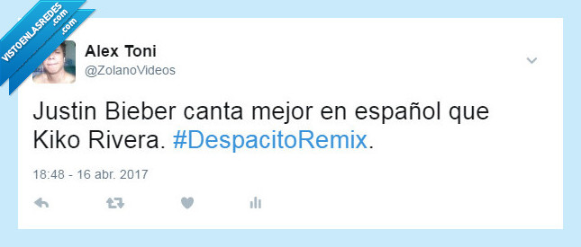 Justin Bieber,Kiko Rivera,Despacito,Luis Fonsi,Daddy Yankee