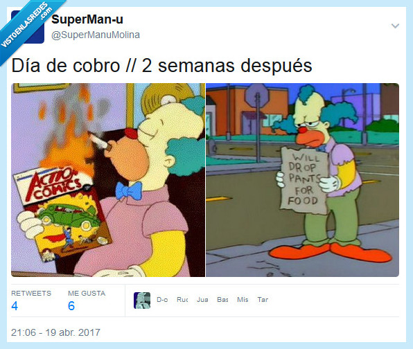 los simpsons,krusty,cobrar,fin de mes