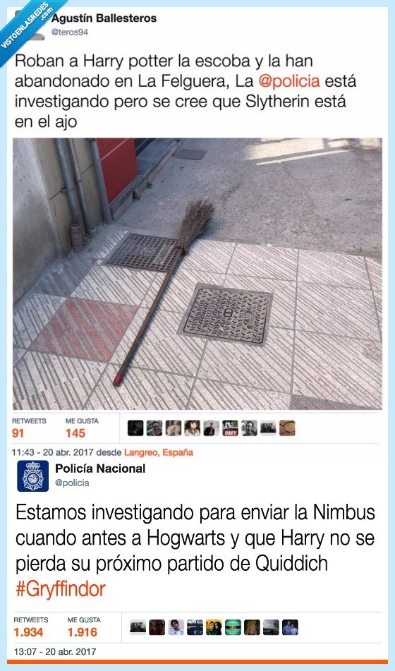 policía,harry potter,nimbus,escoba