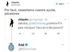 Enlace a La RAE ha contestado y se ha marcado un gol por toda la escuadra. por @chiquitogif