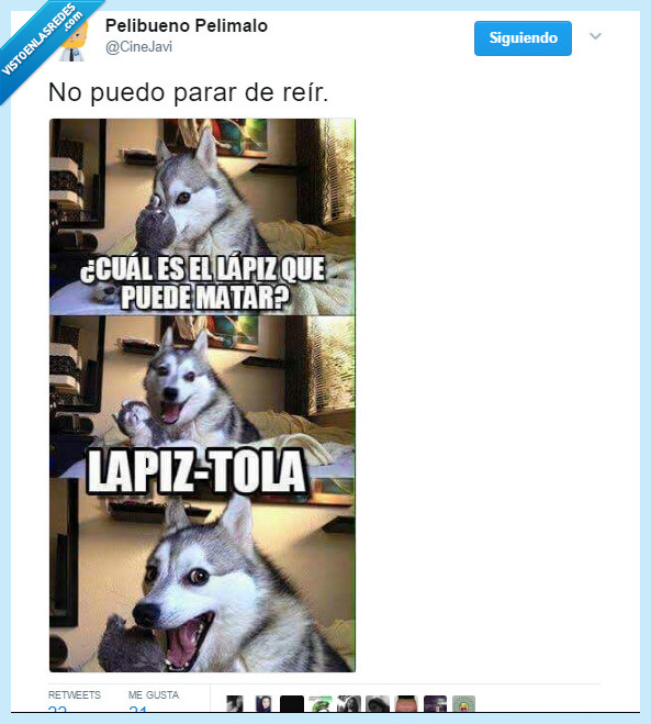 perro,lapiz,chiste,malo