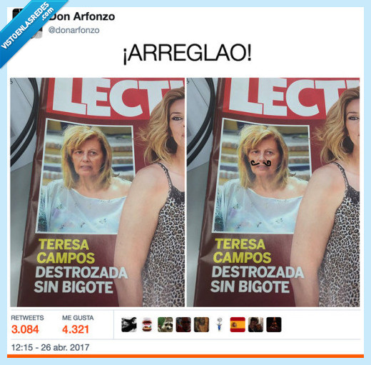 teresa campos,arreglao,tuit