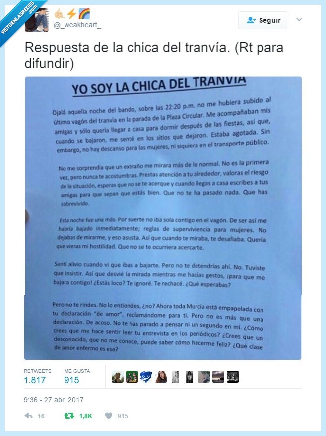chica,tranvía,responder