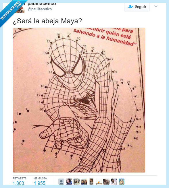 spiderman,puntos,unir