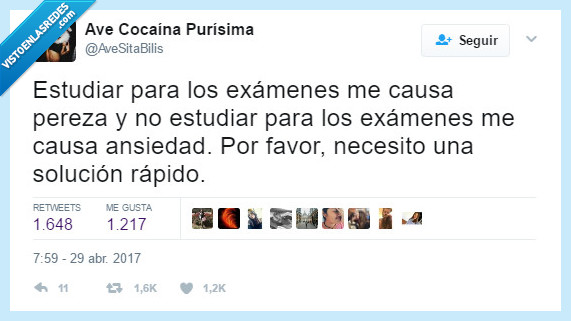 estudiar,examen,pereza,ansiedad