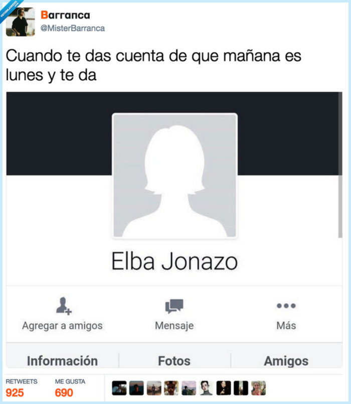 elba jonazo,bajón,lunes