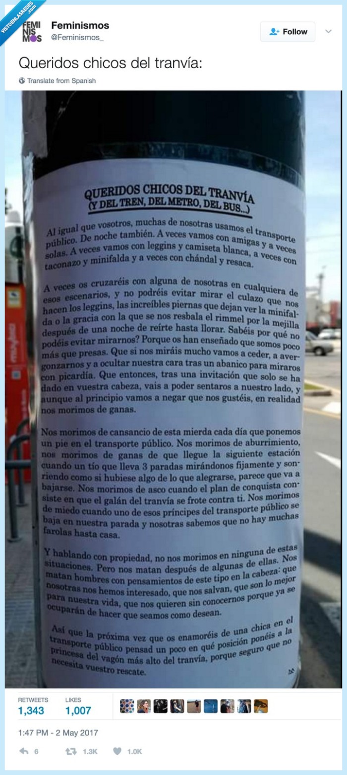 carta,tranvía,chica