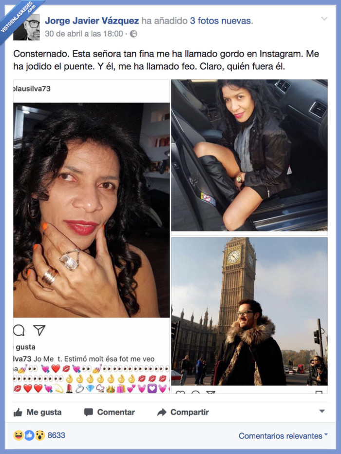 jorge javier vázquez,troleo,feo,gordo,insultos