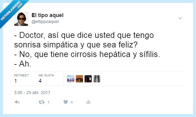 doctor,sonrisa simpática,cirrosis hepática