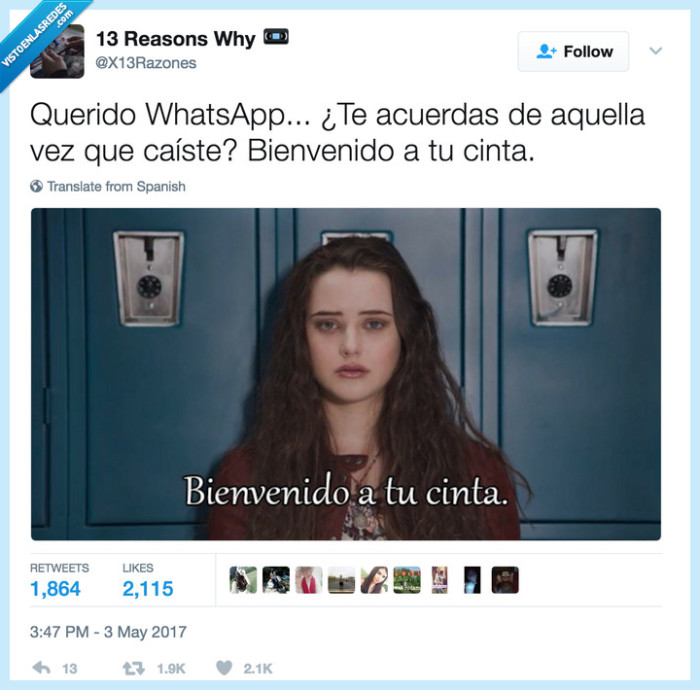 whatsapp,caída,cinta,13 razones