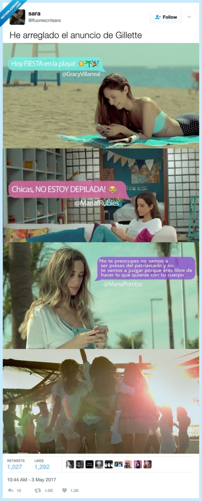 chicas,anuncio,gilette