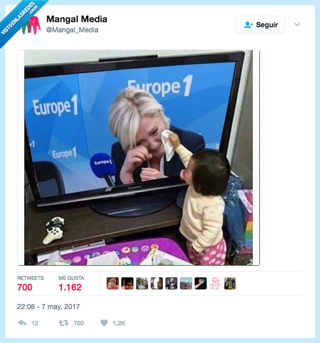 Le Pen,llorar,perder