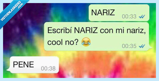 nariz,escribir,whatsapp