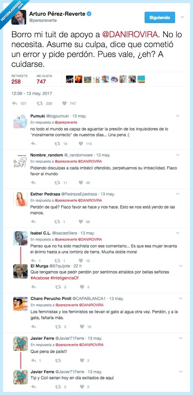 dani rovira,tuit arturo pere reverte