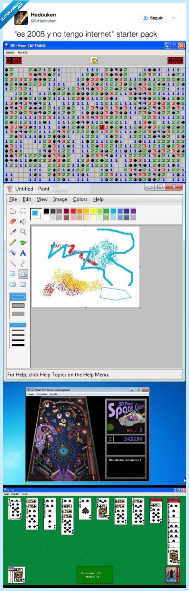 starter pack 2008,internet,ordenador