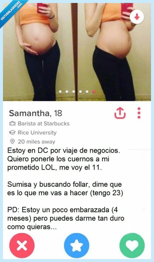 preñada,embarazo,tinder