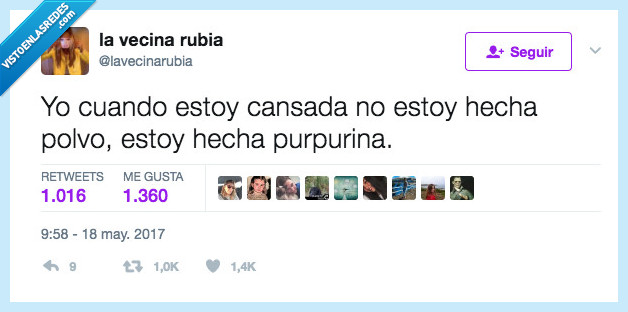 cansada,purpurina,polvo