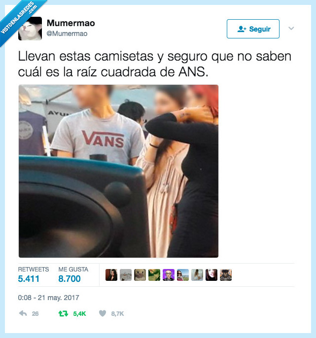 vans,raíz cuadrada,ANS