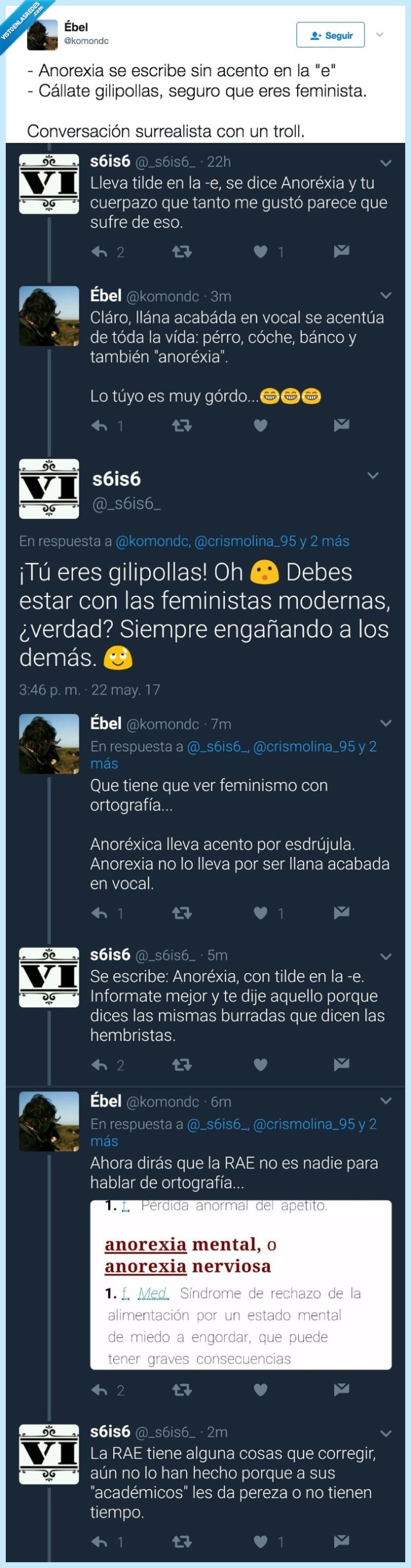 ortografía,anorexia