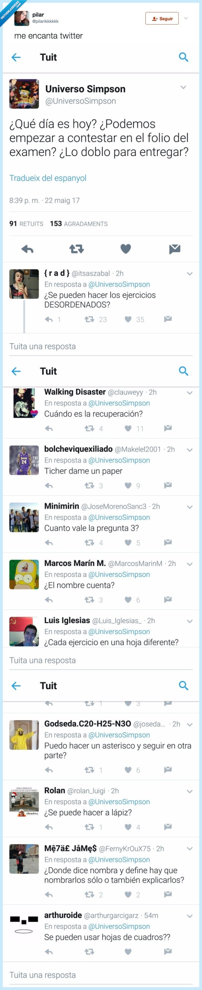 examenes,twitter,maravillosas