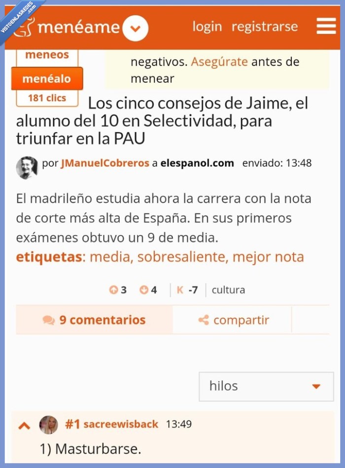 selectividad,comentario