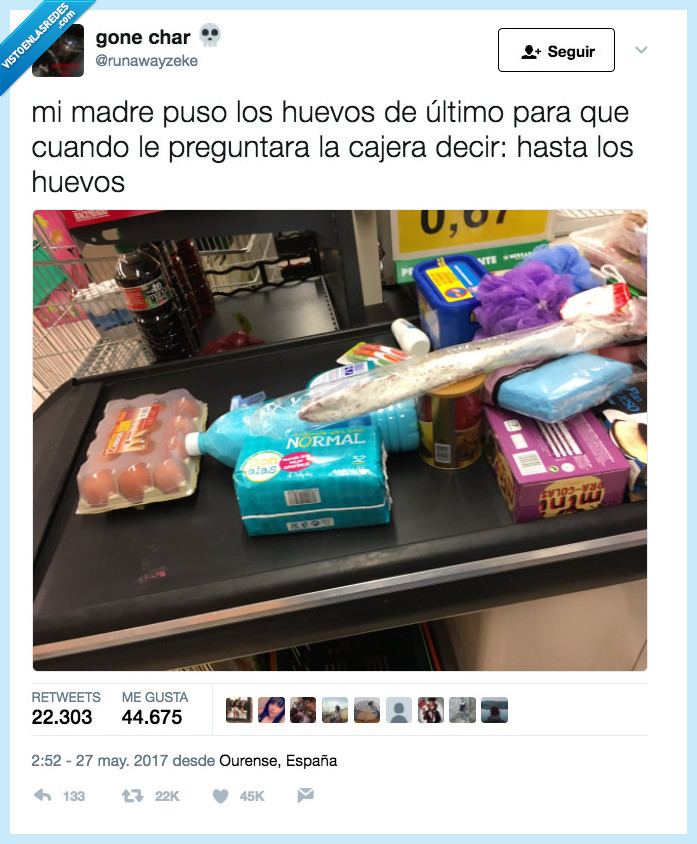 broma,cajera,huevos