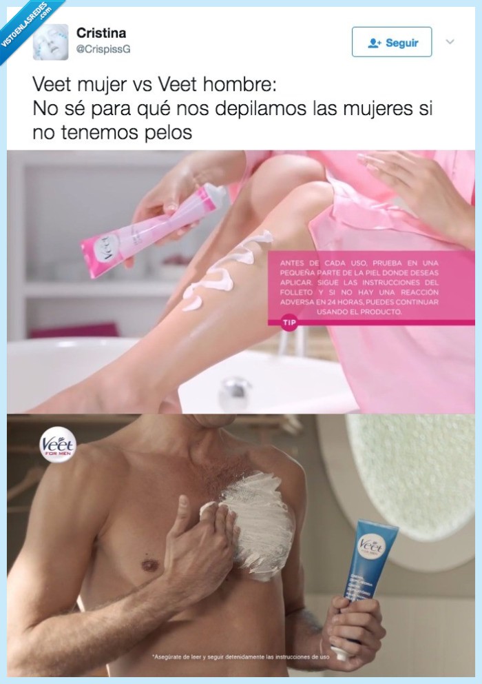 depilación,diferencia,anuncio